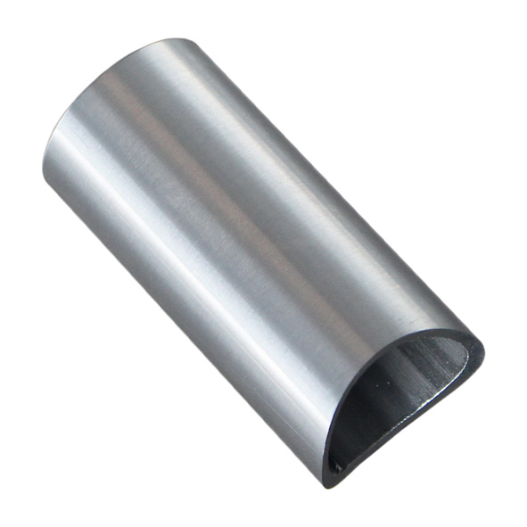 Schweißanschluss - einseitig flach - einseitig für Rundrohr Ø 33,7 mm Edelstahl V2A